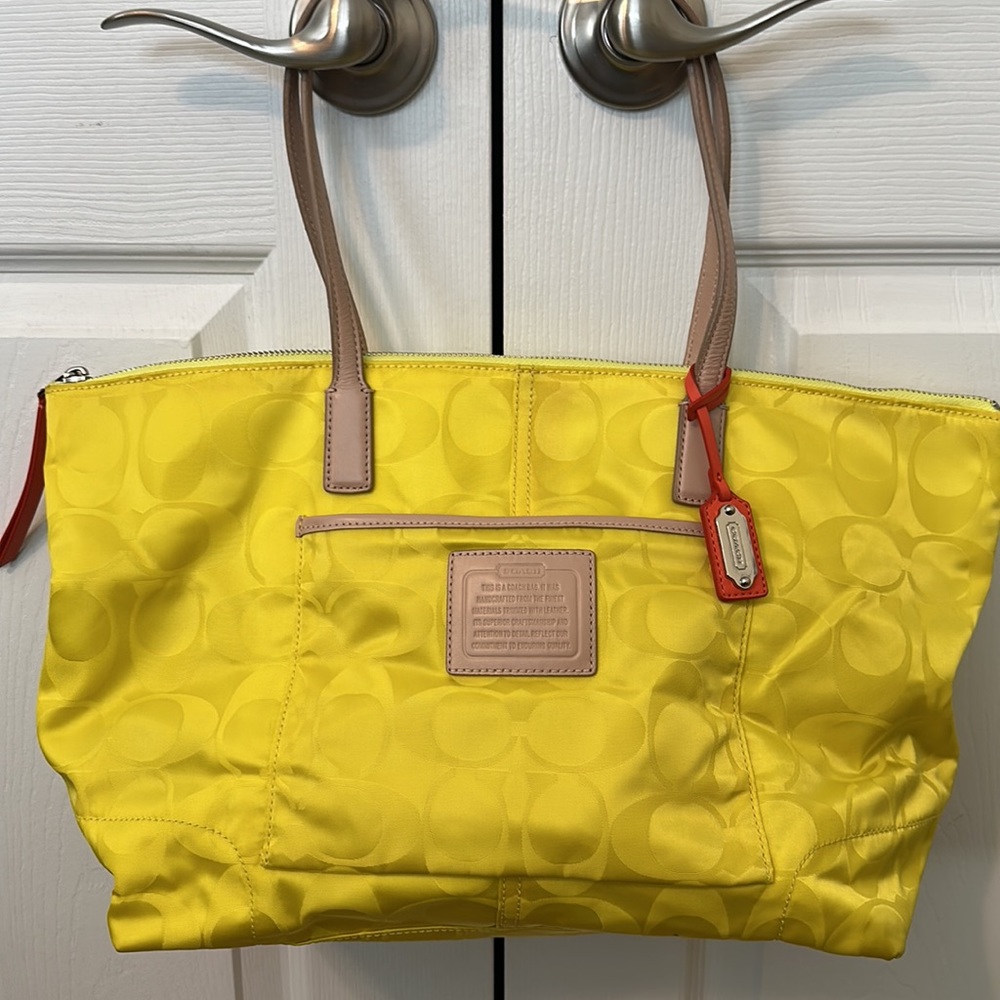 Coach Yellow Everyday Tote Bag